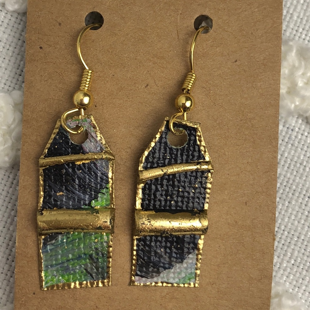 Earrings Artistic Canvas